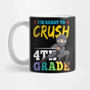 Ninja 4th Grade Rocks Gift First Day of School Mug